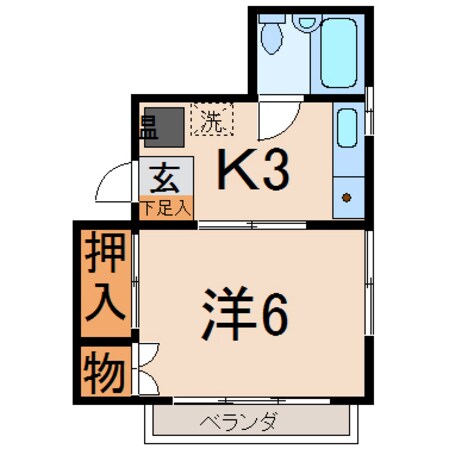 西口朝日マンションの物件間取画像